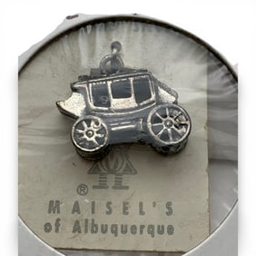 Silver Stage Coach Charm