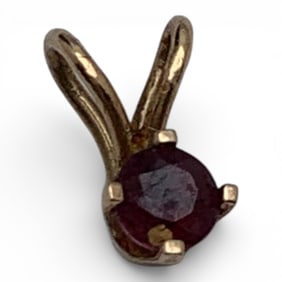 14k Yellow Gold & Topaz Pendant