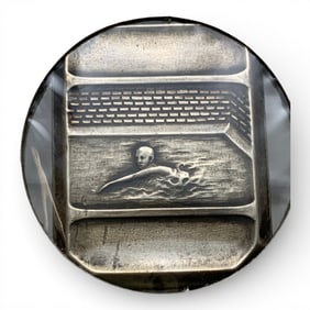 Sterling Silver Swimming Medal