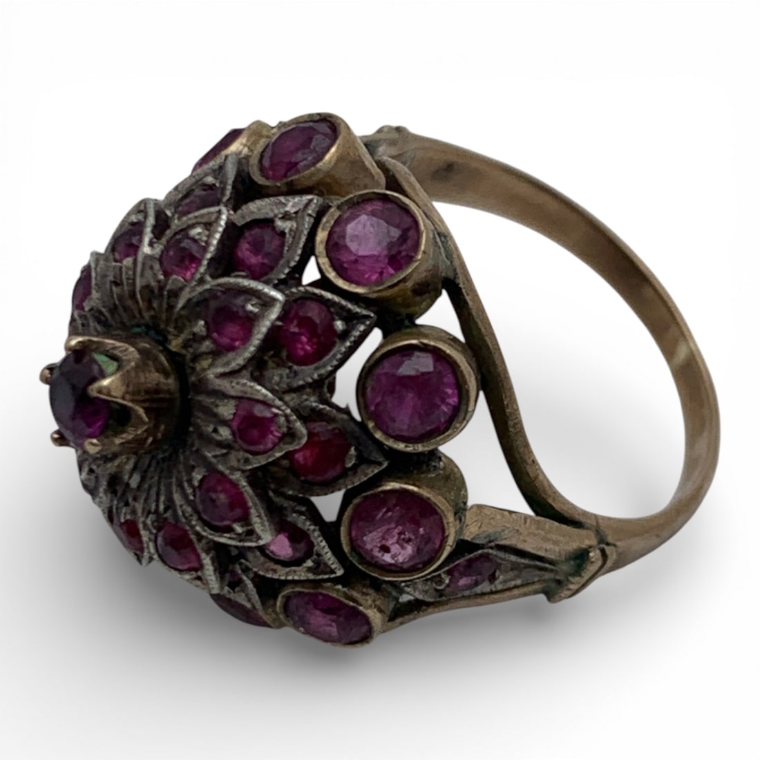 Victorian 14k Yellow Gold & Ruby Ring - 7