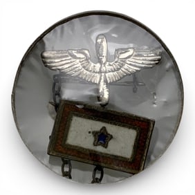 Sterling Silver Enameled Military Pin