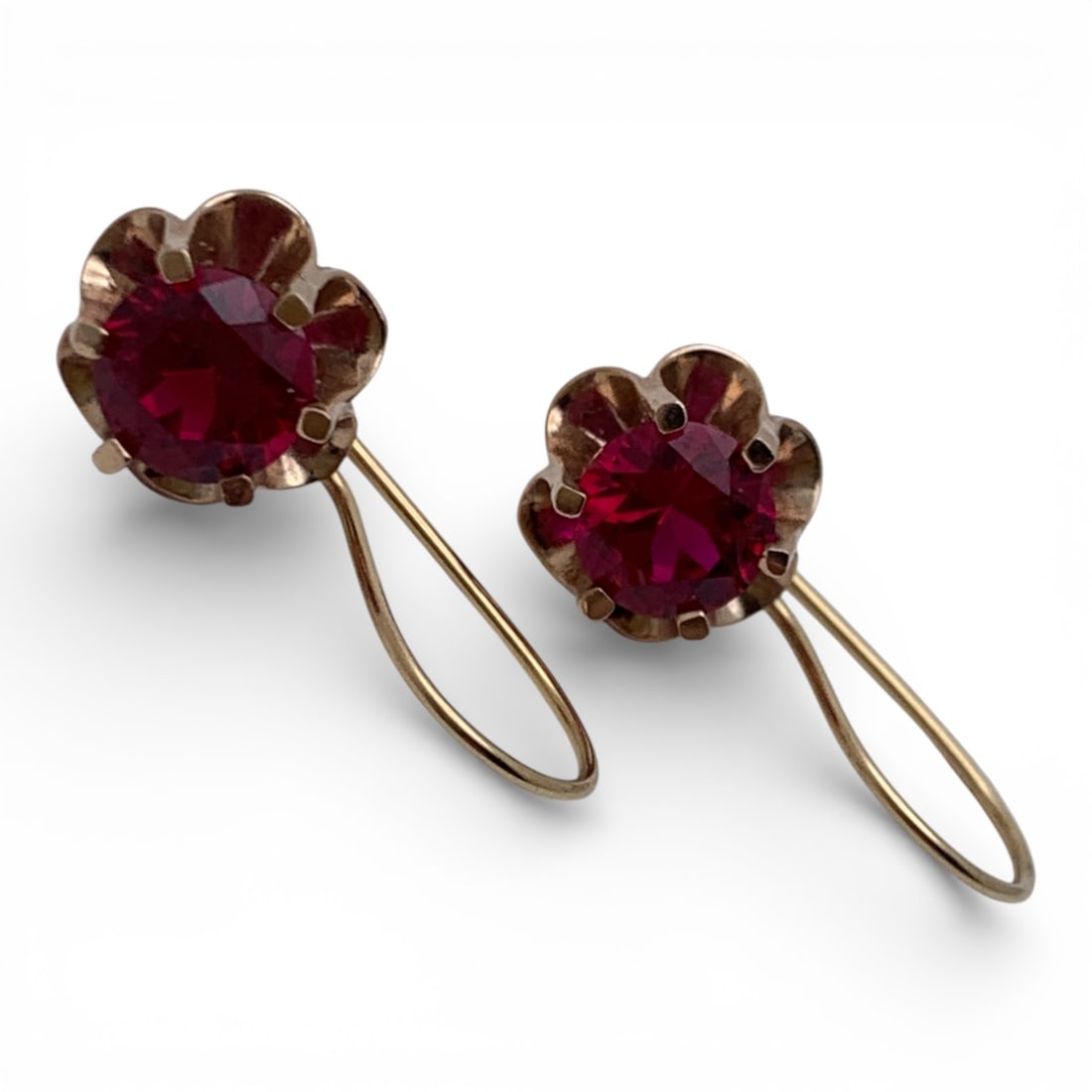 14k Yellow Gold & Ruby Earrings (1 of 3)