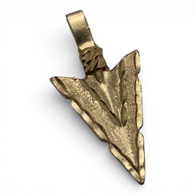 14k Yellow Gold Arrowhead Pendant