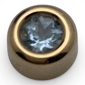 14k Yellow Gold & Aquamarine Pendant