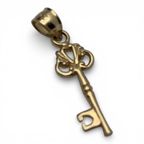 14k Yellow Gold Key Pendant