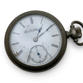 Elgin Silver Tone Pocket Watch