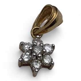 14k Yellow Gold & Diamond Pendant