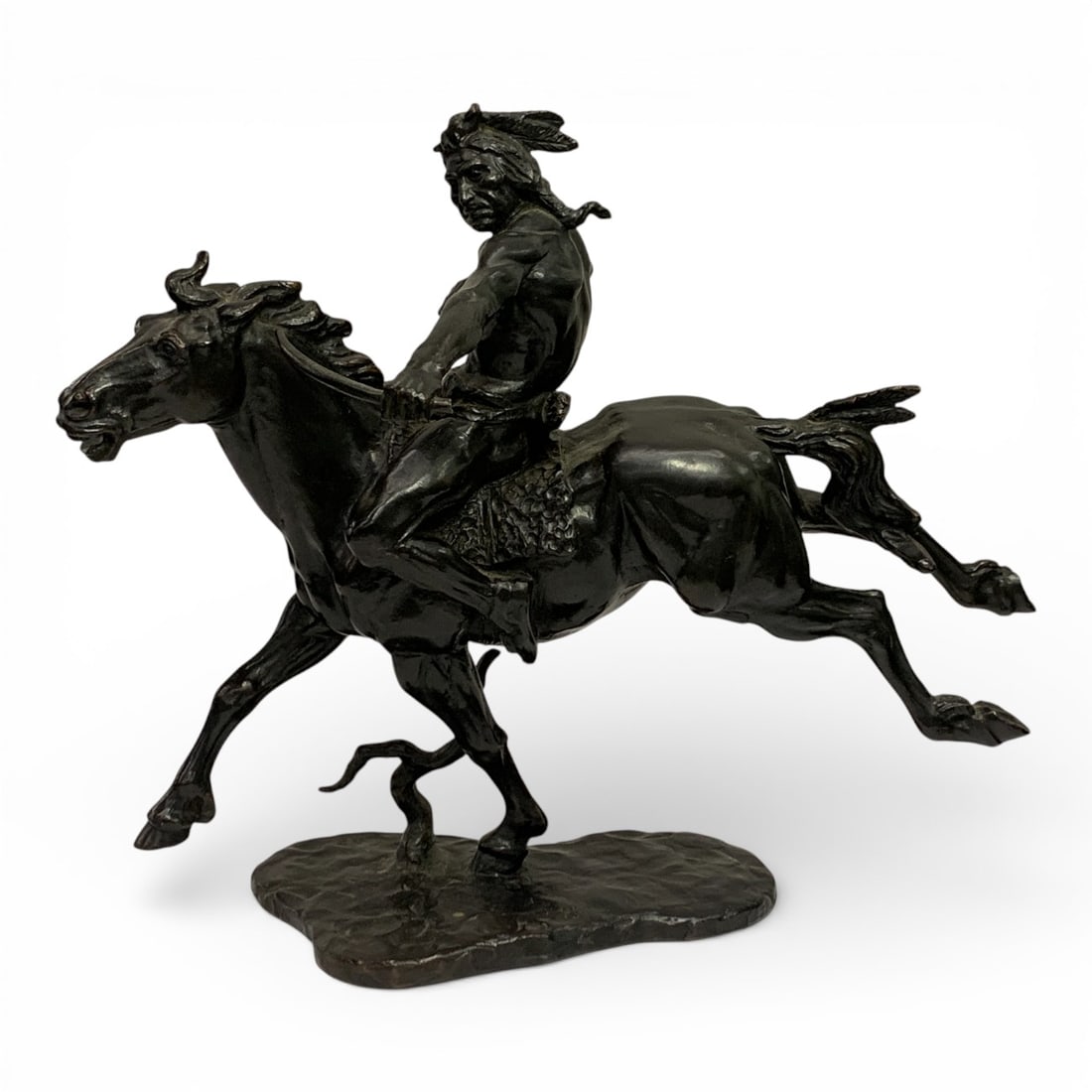1975 John Weaver Bronze Sculpture, Indian Hunter (1 of 4)