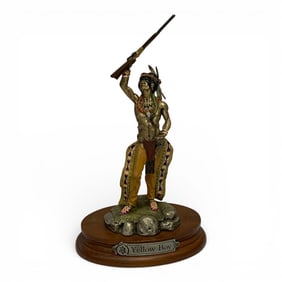 1990 Polland Fine Pewter Sculpture, Yellow Boy