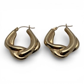 Pair Of 14k Yellow Gold Earrings