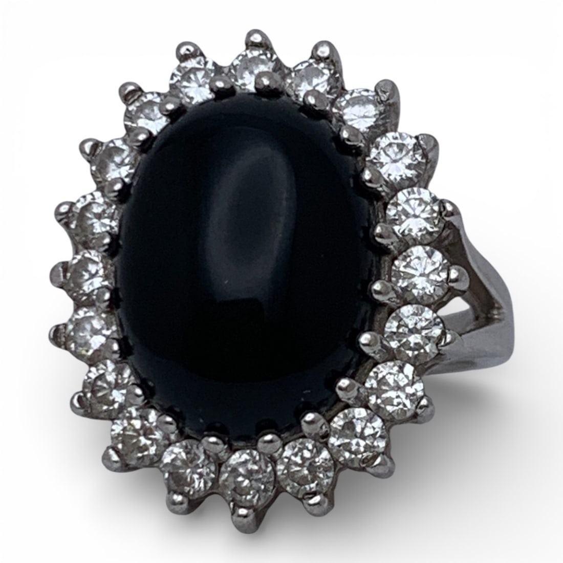 J. Esposito Sterling Silver & Cubic Zirconia Ring: Marked Espo 925 Cz - Size 7 - 9.9 Grams