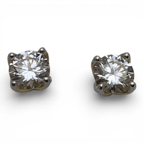 14k Yellow Gold & Diamond Earrings