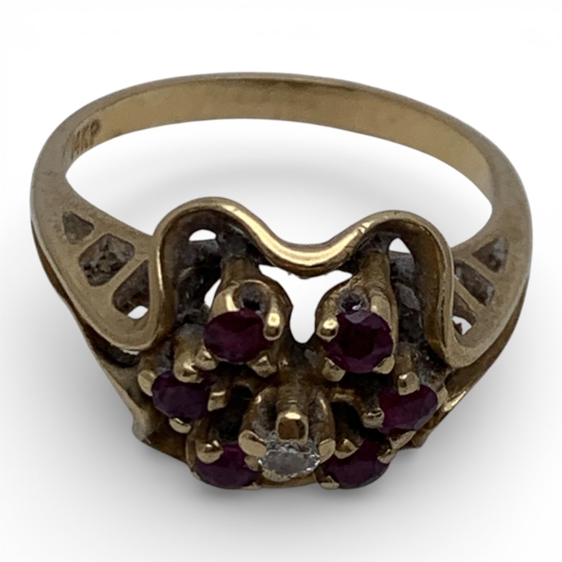 14k Yellow Gold & Ruby Ring - 4