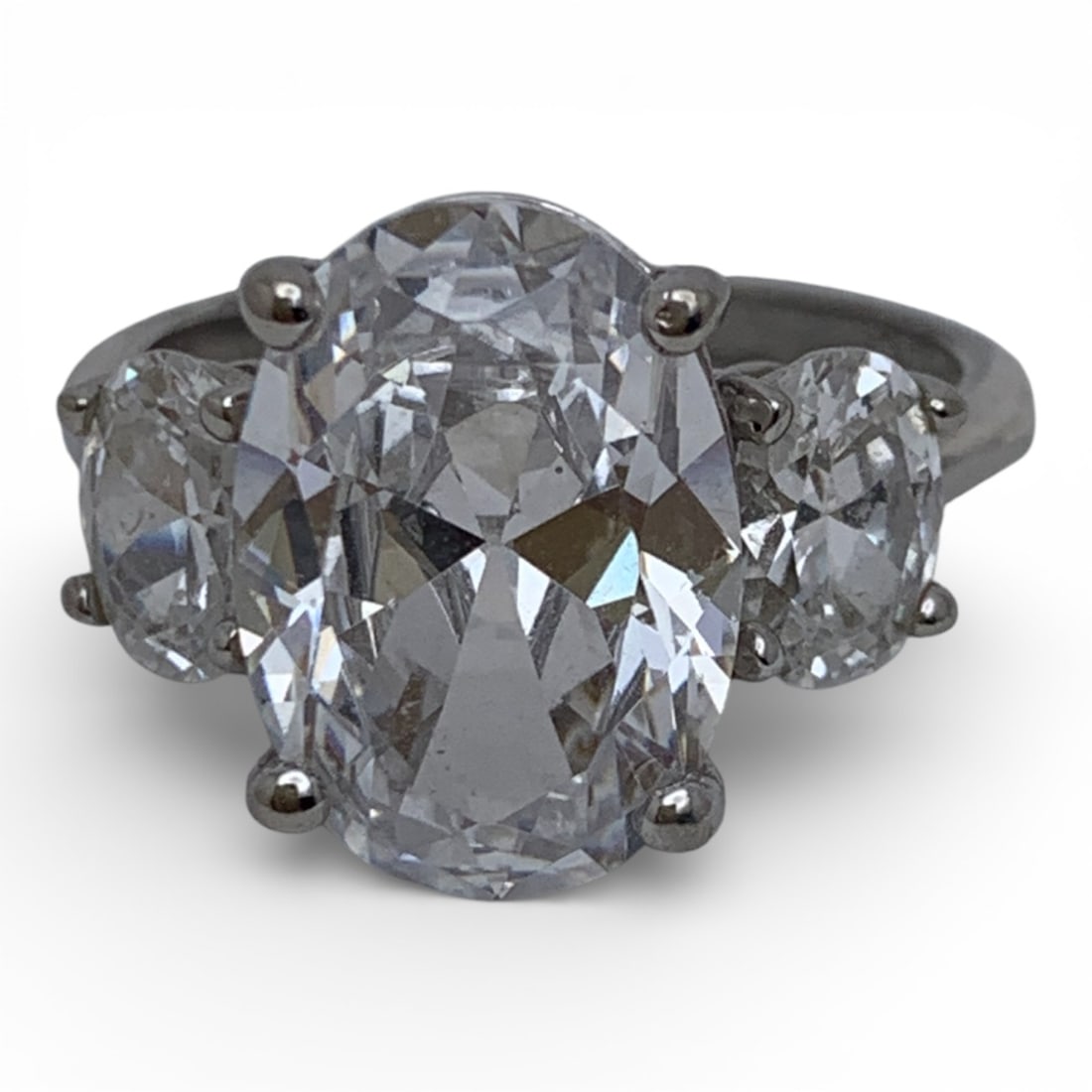 J. Esposito Sterling Silver & Cubic Zirconia Ring: Marked Espo 925 Cz - Size 8 - 6.2 Grams