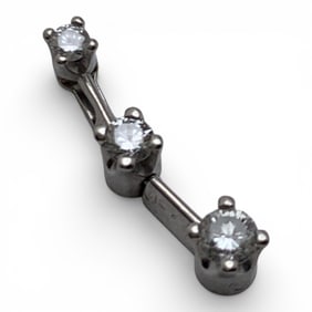 14k White Gold & Diamond Pendant