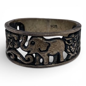 Sterling Silver Elephant Ring