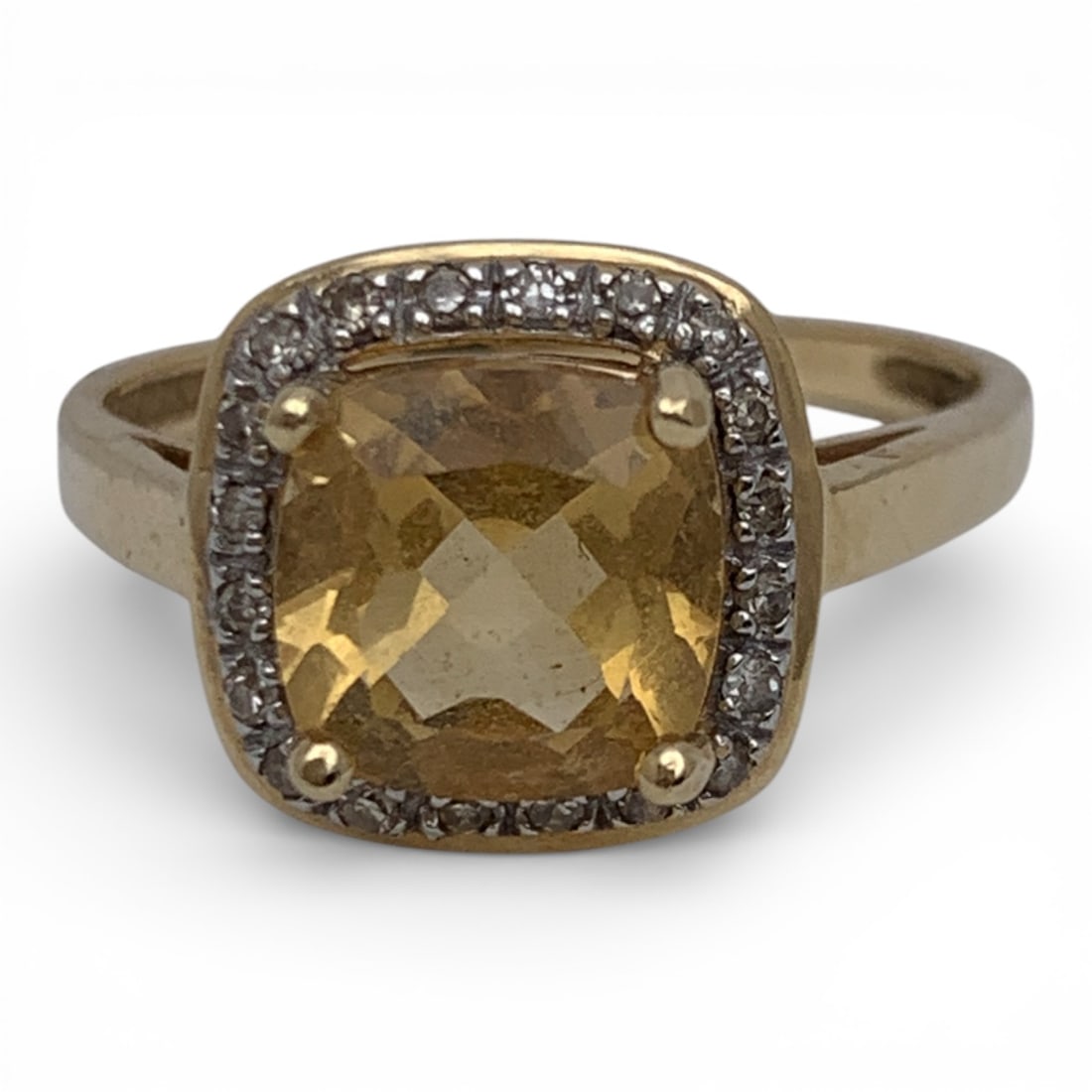 14k Yellow Gold Diamond & Citrine Ring (1 of 3)