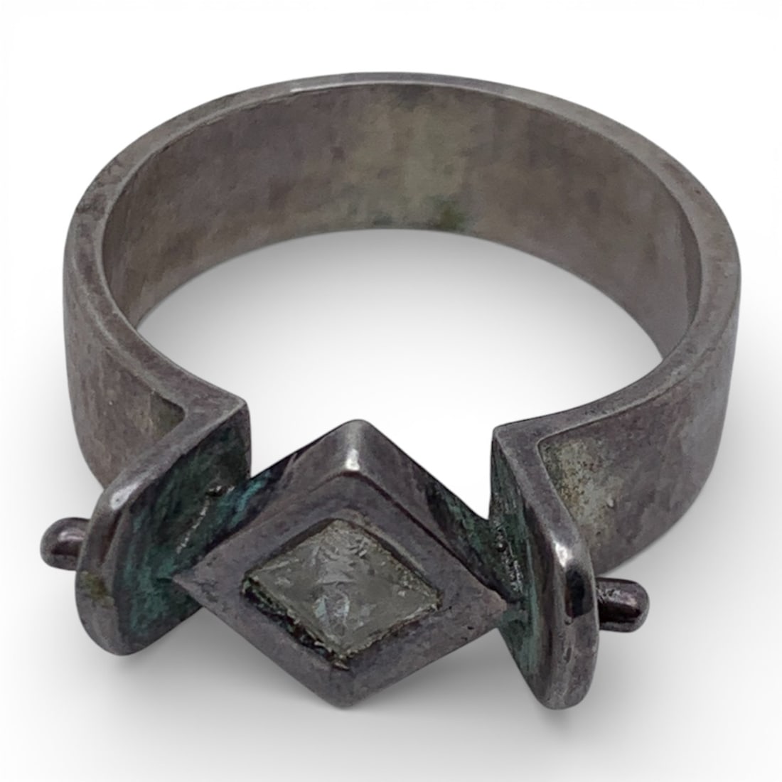 Sterling Silver Ring With Clear Stone - 6