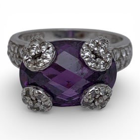J. Esposito Sterling Silver & Cubic Zirconia Ring