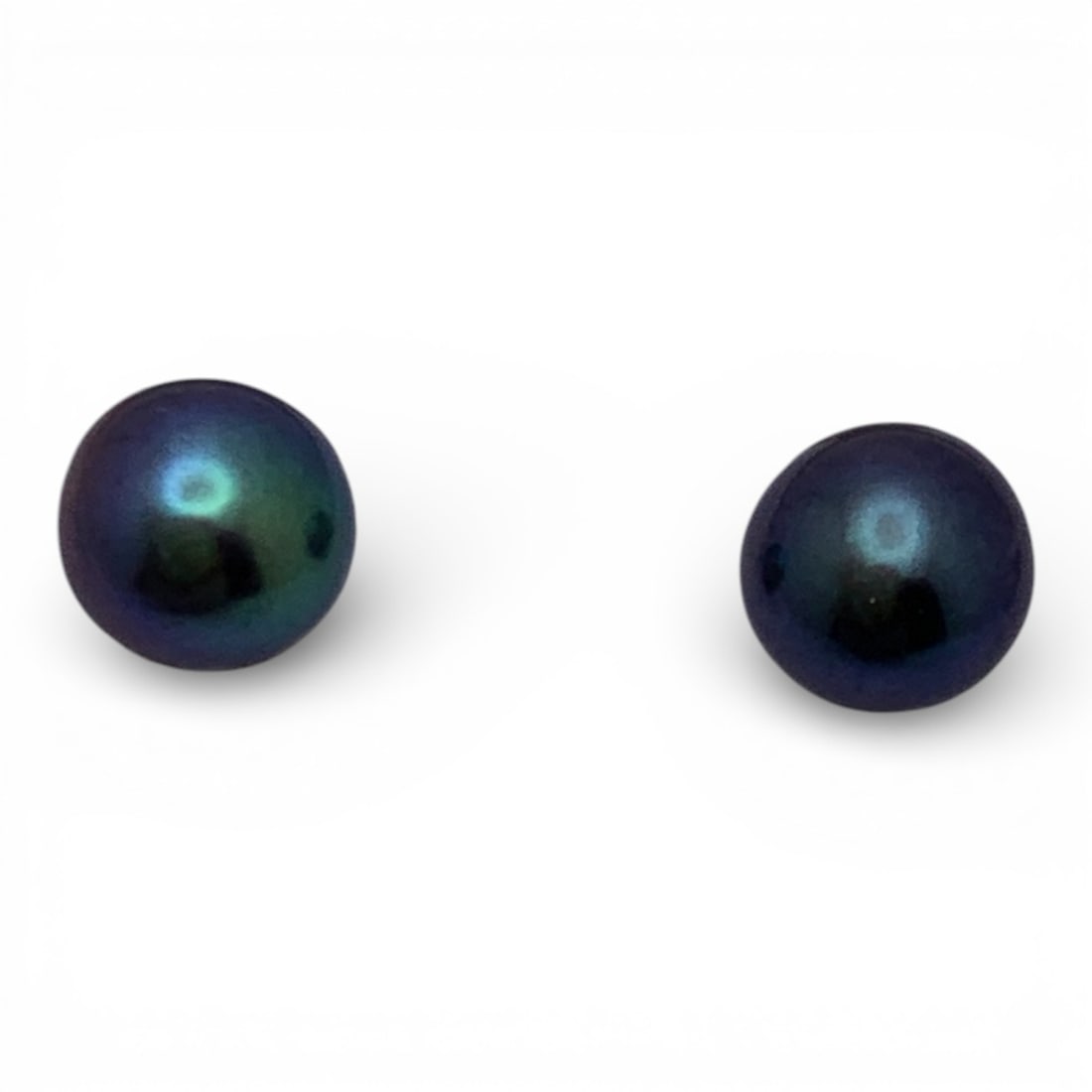 Pair Of 14k Yellow Gold & Pearl Earrings: Marked 14k - 1/8" Diameter - 0.4 DwtGemstones Tested With Presidium Gem Tester Il - Berners Does Not Guarantee Authenticity Of Gemstones