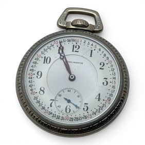 Antique 1921 Burlington Silver Tone Pocket Watch