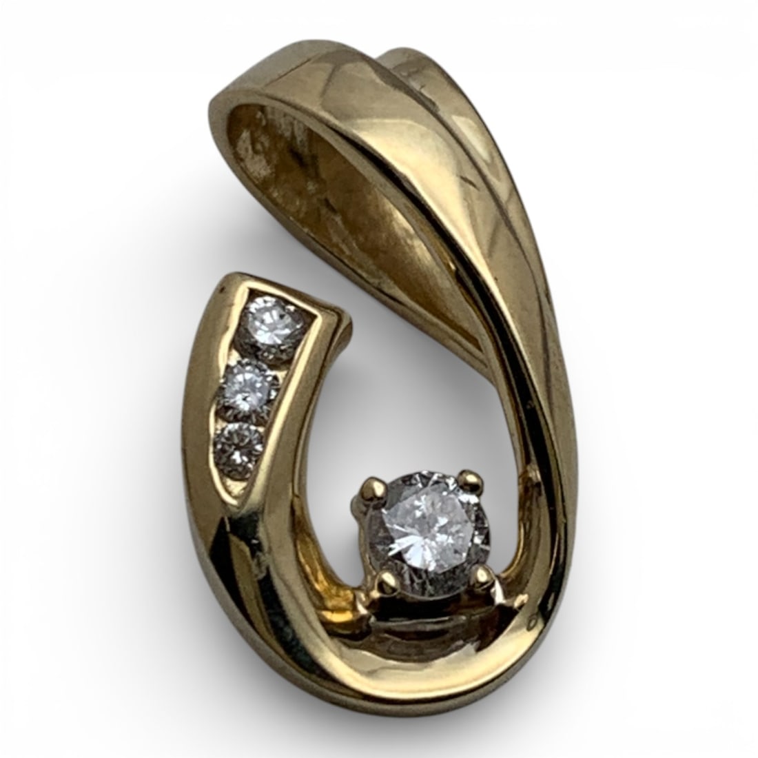 14k Yellow Gold & Diamond Pendant (1 of 3)