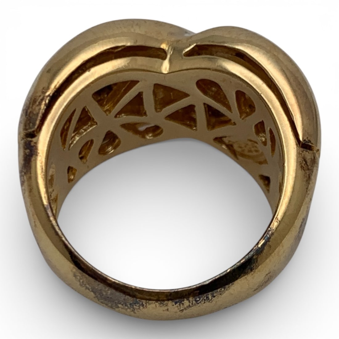 Sterling Silver Gold Tone Ring - 5