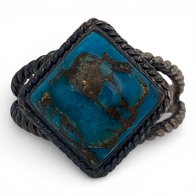 Sterling Silver Ring With Blue Stone