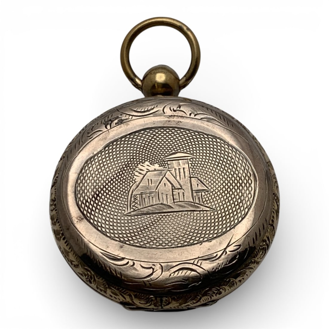 Antique Victorian Gold Filled Locket: Tests Gold Filled2 3/8" Long - 36.9 Grams