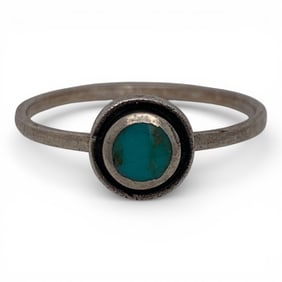Sterling Silver Ring With Blue Stone
