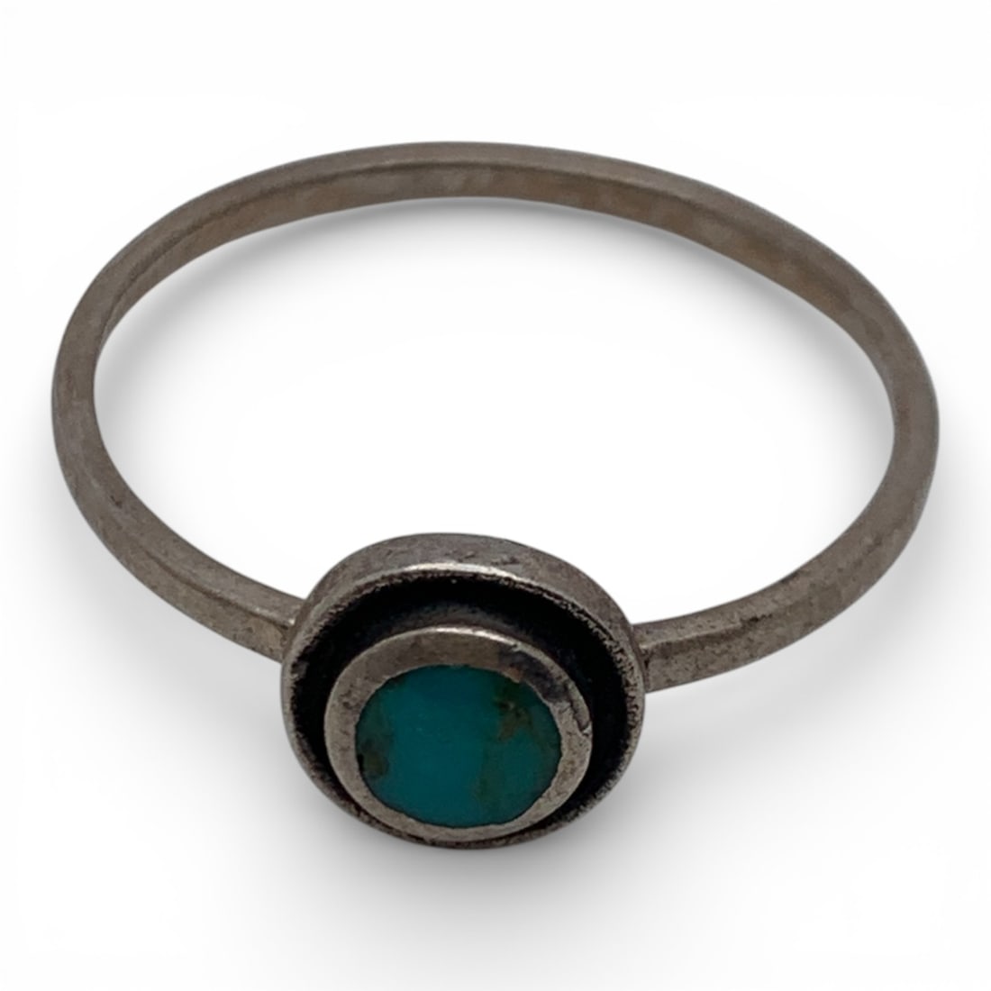 Sterling Silver Ring With Blue Stone - 9