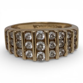 14k Yellow Gold & Diamond Ring