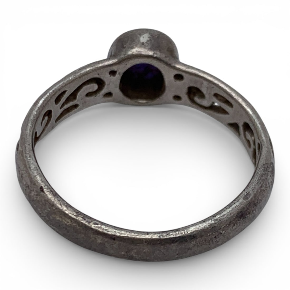 Sterling Silver & Opal Ring - 10