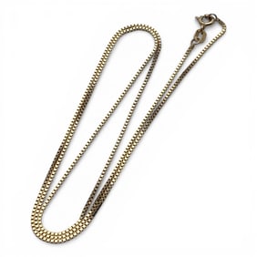 14k Yellow Gold Box Chain Necklace