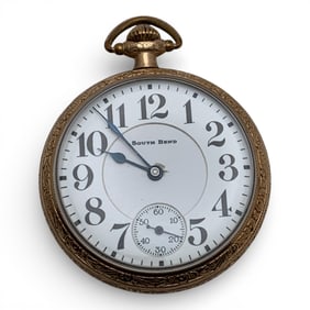 Antique 1923 South Bend Gold Filled Pocket Watch