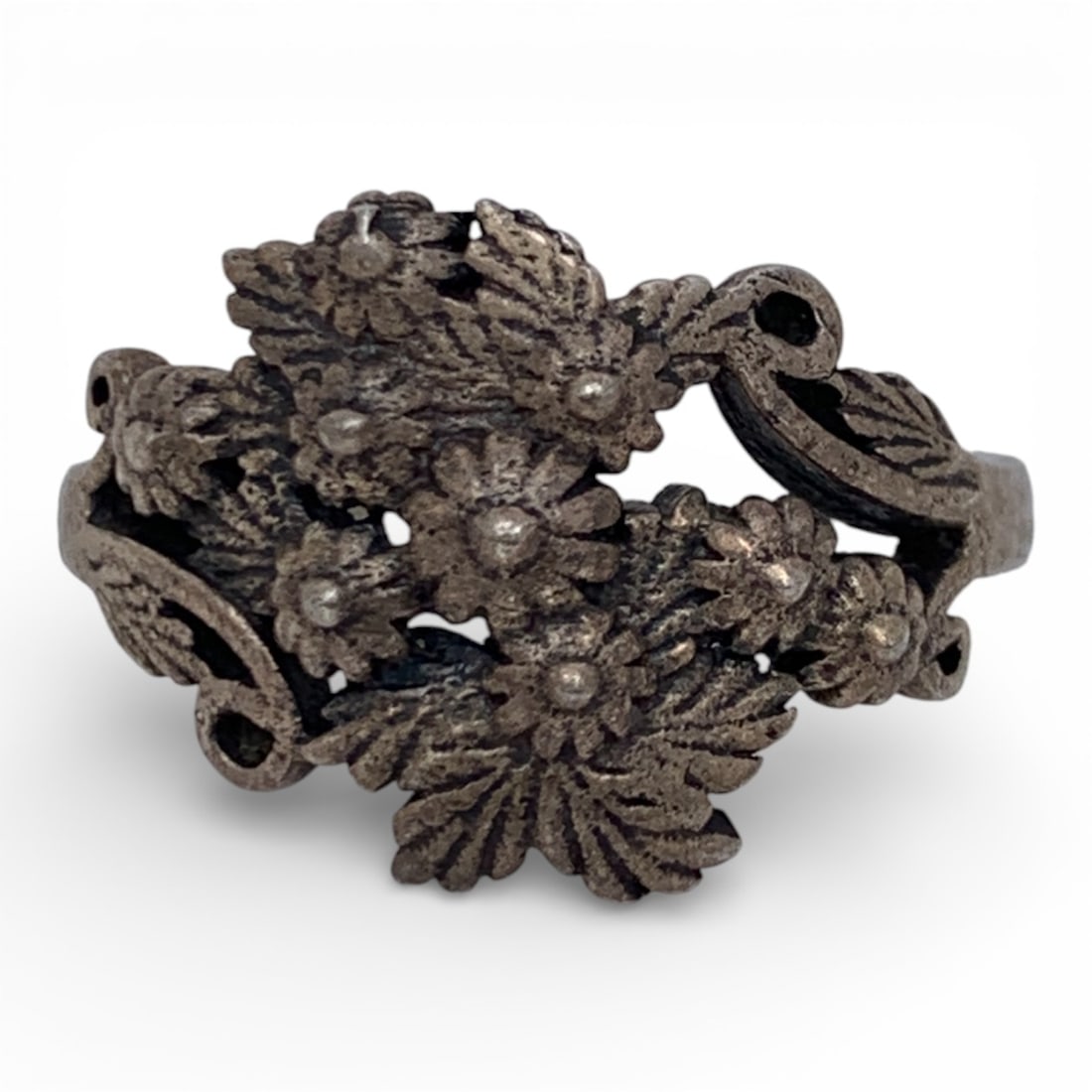 Sterling Silver Flower Ring - 5