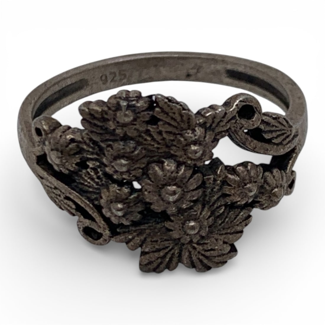 Sterling Silver Flower Ring - 8