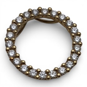 14k Yellow Gold & Diamond Pendant