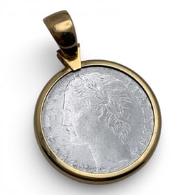 14k Yellow Gold & Foreign Coin Pendant