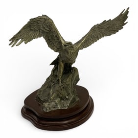 1987 Michael Boyett Pewter Eagle Sculpture