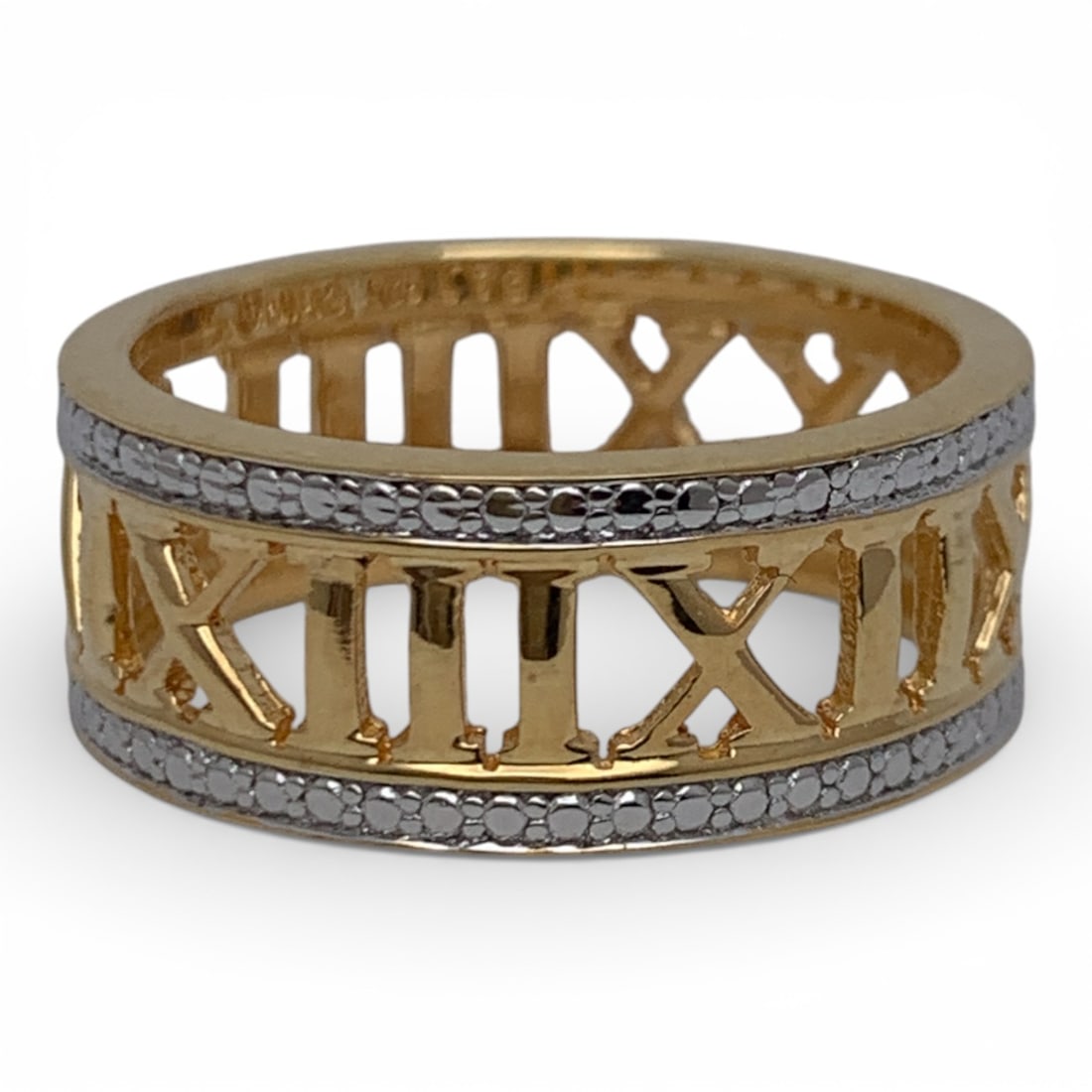 Sterling Silver Gold Tone Ring: Marked 925 - Size 7 - 3.8 Grams