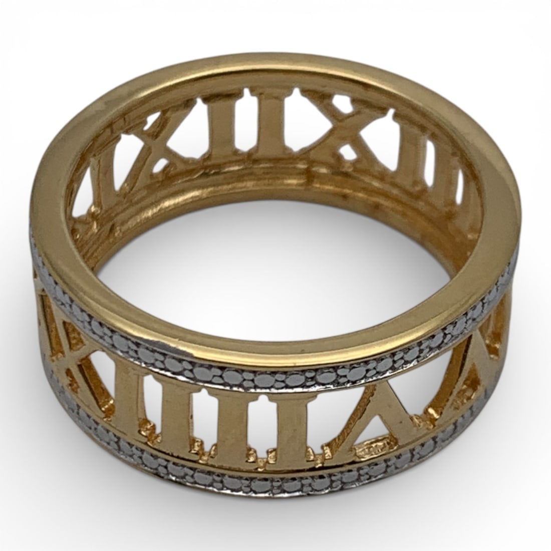 Sterling Silver Gold Tone Ring - 2