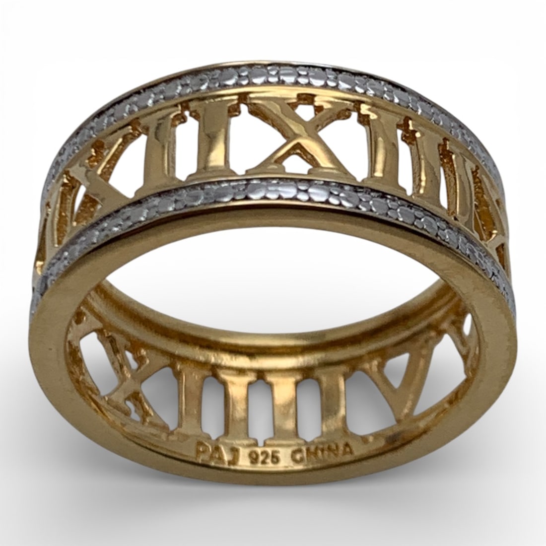 Sterling Silver Gold Tone Ring - 3