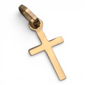 14k Yellow Gold Cross Charm
