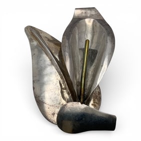 Mexico Sterling Silver Floral Brooch