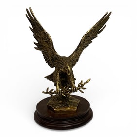 F. Gasparro 24k Gold Plated On Pewter Sculpture