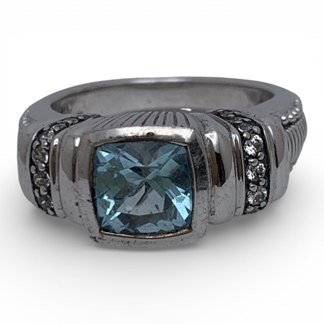Judith Ripka Sterling & Cubic Zirconia Ring (1 of 8)