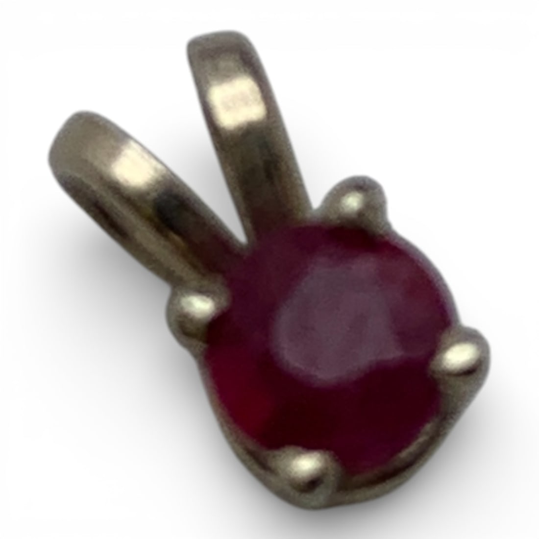 14k White Gold & Ruby Pendant (1 of 3)