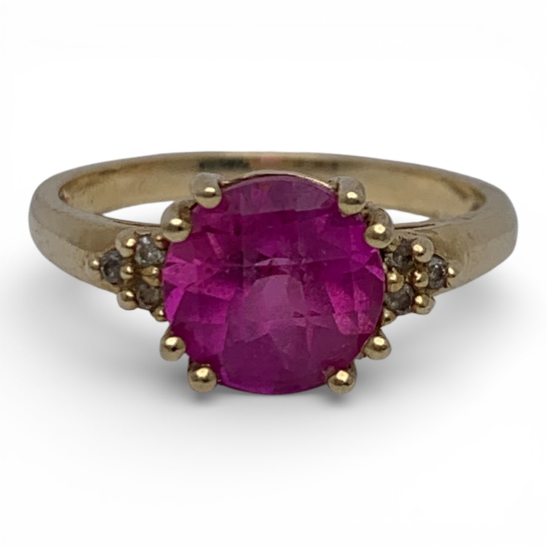 14k Yellow Gold Diamond & Ruby Ring (1 of 3)