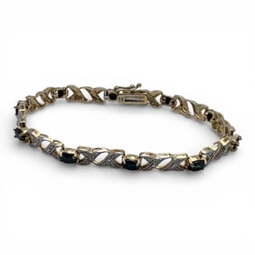 Sterling Silver Bracelet With Sapphires